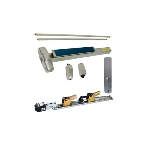 KIT - QEL (Quiet Electric Latch Retraction), SVR (Surface Vertical Rod) Exit Device, 990DT Dummy Pull Trim, Non-Handed, 36" x 84", Grade 1, 626/US26D Satin Chrome