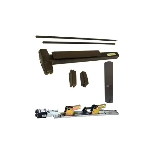 KIT - QEL (Quiet Electric Latch Retraction), SVR (Surface Vertical Rod) Exit Device, 990DT Dummy Pull Trim, Non-Handed, 36" x 84", Grade 1, 710/313 Dark Bronze