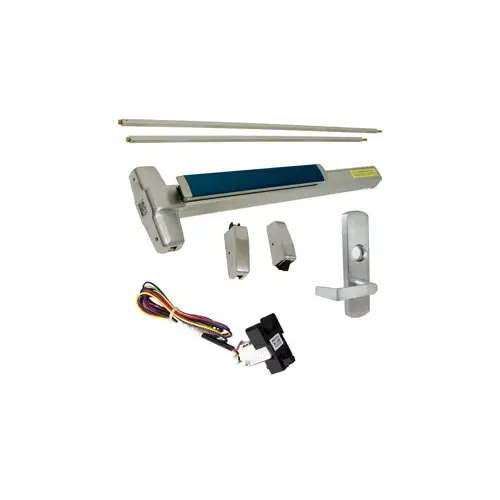 KIT - RX (Request to Exit Switch), SVR (Surface Vertical Rod) Smooth Exit Device, 996L-NL-06 Nightlatch Lever Trim (Requires Rim Cylinder), LHR Left Hand Reverse/Reversible Handing, (Snap Ring Tool Needed), 36" x 84", Grade 1, 626/US26D Satin Chrome