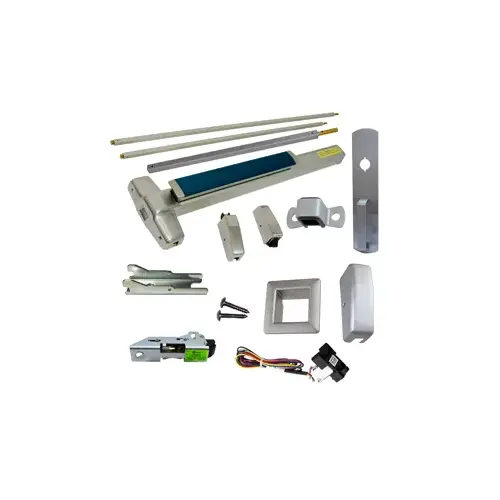 KIT - RX (Request to Exit Switch), SVR (Surface Vertical Rod) Exit Device, 990NL Nightlatch Trim, Less Bottom Rods, 36" x 84", Grade 1, 626/US26D Satin Chrome