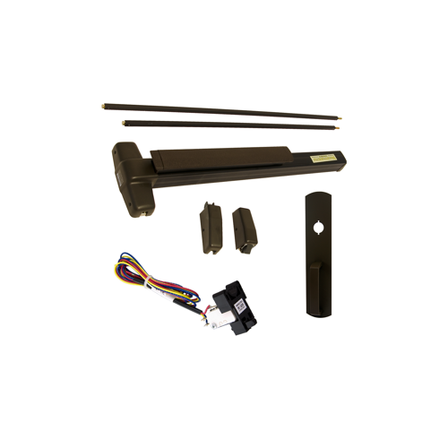 KIT - RX (Request to Exit Switch), SVR (Surface Vertical Rod) Exit Device, 990NL Nightlatch Trim, 36" x 84", Grade 1, 710 Dark Bronze