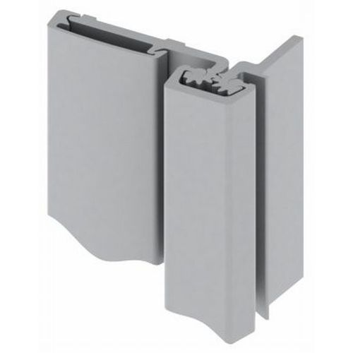 83" Half Surface Heavy Duty Roton Hinge for 3/4 or 1 Door Clear Anodized Aluminum Finish