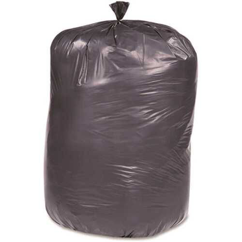 SKILCRAFT NSN3862410 Recycled Content Trash Can 60 Gal 1.5 Mil 36" X 58" Black/brown