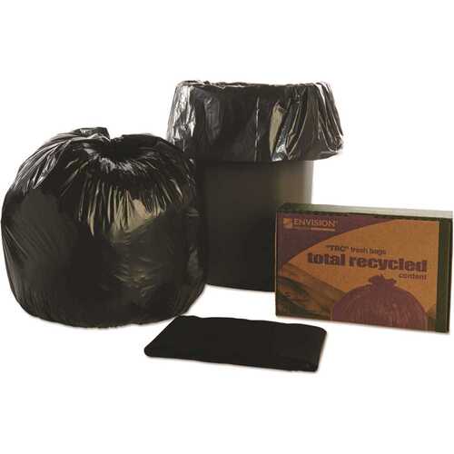 SKILCRAFT NSN3862323 Recycled Content Liners 33 Gal 1.5 Mil 33" X 40" Black/brown