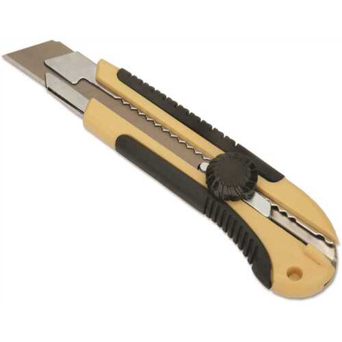 Heavy-Duty Utility Knife, Cushion Grip, Snap-Off Blade, 25mm