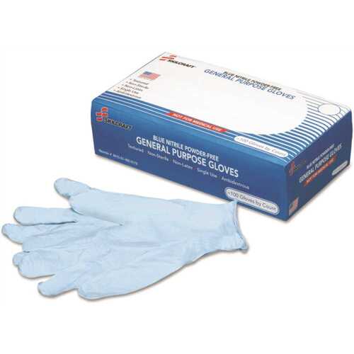 Essendant NSN4920180 Nitrile General Purpose Gloves, Blue, X-Large, 9.5