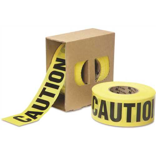 Caution Barricade Tape, 3 Mil Thick, 3 W X 1,000 Ft, Roll