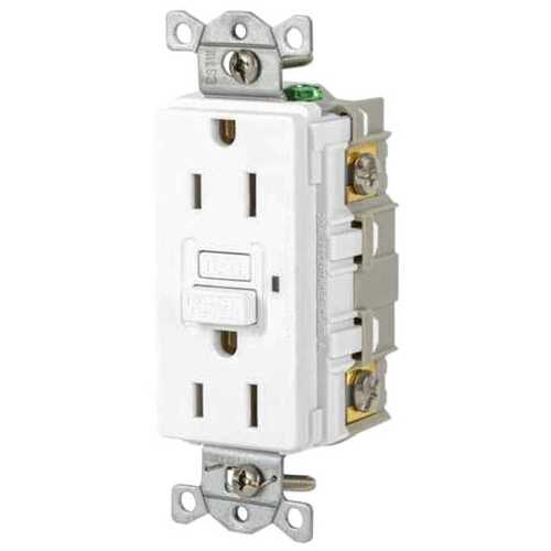 HUBBELL WIRING GFR15W Commercial Self-Test Gfci Receptacle, 15a, White