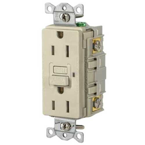 HUBBELL WIRING GFR15I Commercial Self-Test Gfci Receptacle, 15a, Ivory