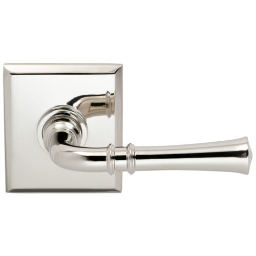 785 Lever with Rectangular Rose Passage Lever with 2-3/8" Backset, Full Lip Strike Bright Nickel Finish