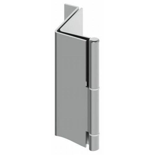 95" Concealed Leaf Swing Clear Continuous Hinge with 1/8 Inset # 023285 Satin Stainless Steel Finish