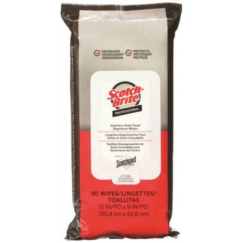 Stainless Steel Hood Degreaser Wipes W/ Scotchgarda Protector