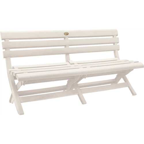 Grosfillex US449004 Westport Folding Bench White