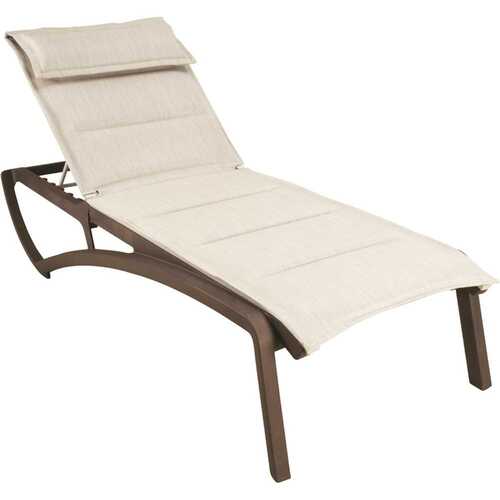 Grosfillex UT570599 Sunset Comfort Chaise Lounge Beige/fb