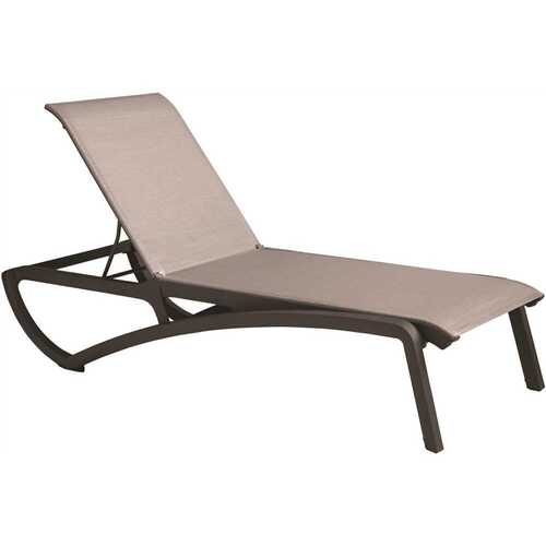 Grosfillex UT047288 Sunset Chaise Lounge Gray/vb