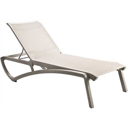 Grosfillex UT047289 Sunset Chaise Lounge Gray/pg