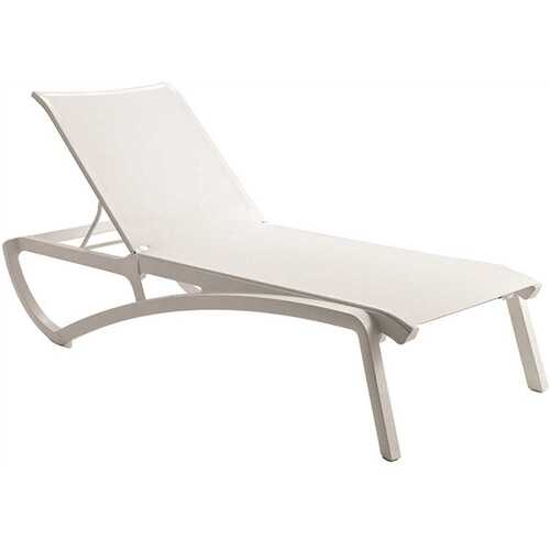 Grosfillex UT047096 Sunset Chaise Lounge White/gw