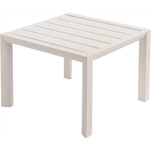 Grosfillex US040096 Sunset Low Table, Glacier White