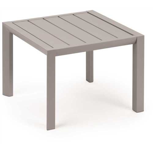 Grosfillex US040289 Sunset Low Table, Platinum Gray