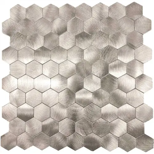 DIP Design Is Personal KSL-ST09 Hex Tile, Sliver, 12" X 12"