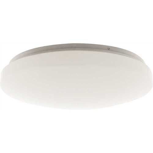 14' Acrylic Round Flush Mounted LED Light Fixture Cct Selectable Wht 120v