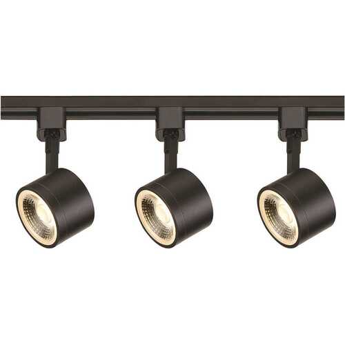 Satco TK404 Nuvo Black 12w LED 36 Degree Round Track Lighting Kit