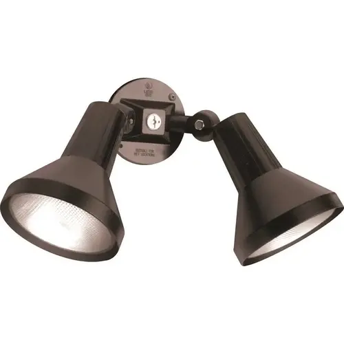 Nuvo Black Two-Light 15 Exterior Par38 Flood Light With Adjustable Swivel