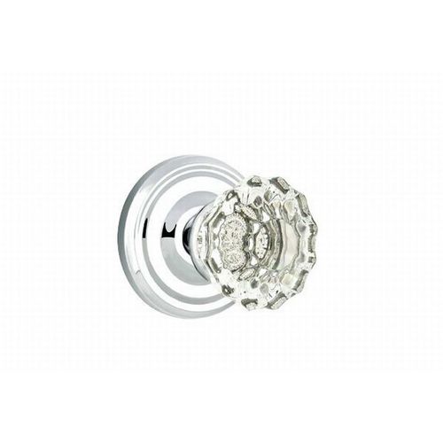 Astoria Knob Clear Passage With Regular Rose Bright Chrome Finish
