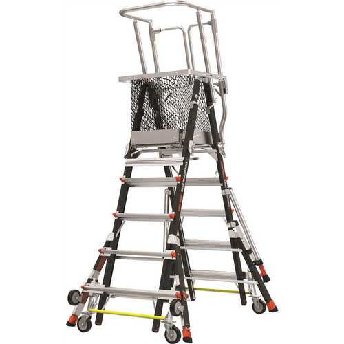 Little Giant Ladder 18509-817 Cage Model 5 Ft. To 9 Ft. Iaa Fg With Wheel Lift