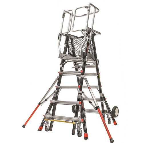 Little Giant Ladder 18509-243 Cage Model 5 Ft. To 9 Ft. Iaa Fg With All Terrain Wheels