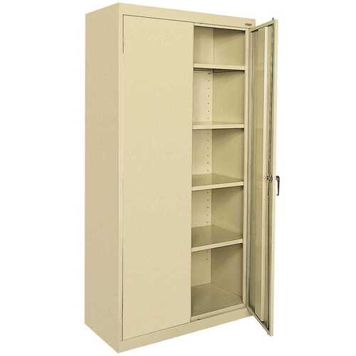 36-In W X 72-In H X 18-In D Steel Freestanding Garage Cabinet, Putty