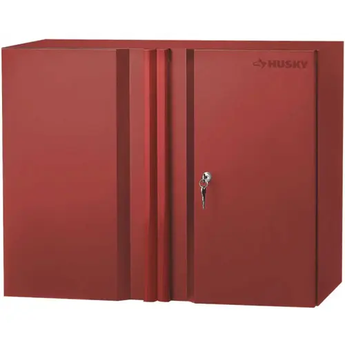 Welded Wall Cabinet In Red, 28 In. W X 22 In. H X 14 In. D