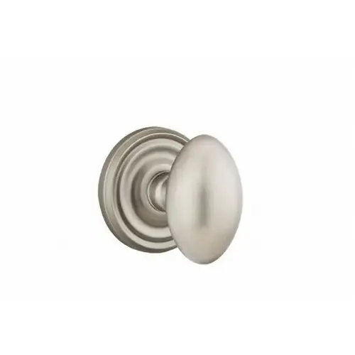 Egg Knob Privacy With Regular Rose Antique Nickel Finish