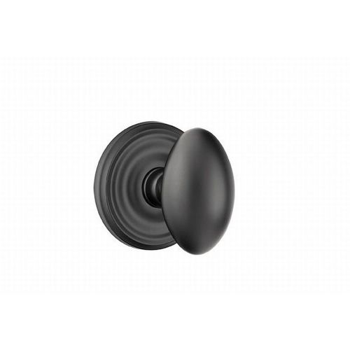Egg Knob Dummy Pair With Regular Rose Flat Black Finish