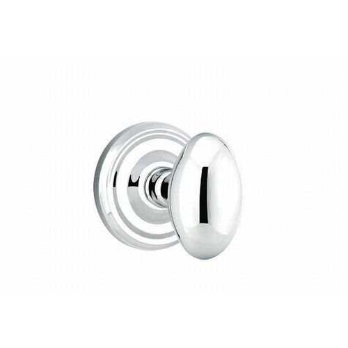 Egg Knob Passage With Regular Rose Bright Chrome Finish