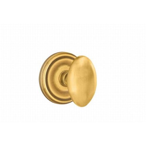 Egg Knob Passage With Regular Rose French Antique Brass Finish