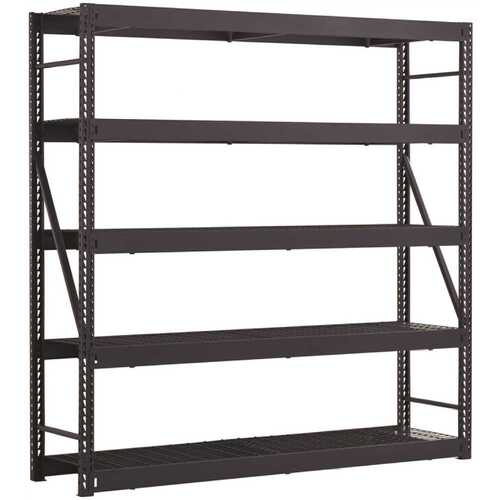 5-Tier Steel Freestanding Garage Storage Shelving Unit, 90"x90"x24", Black