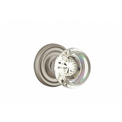 Georgetown Crystal Knob Passage With Regular Rose Antique Nickel Finish