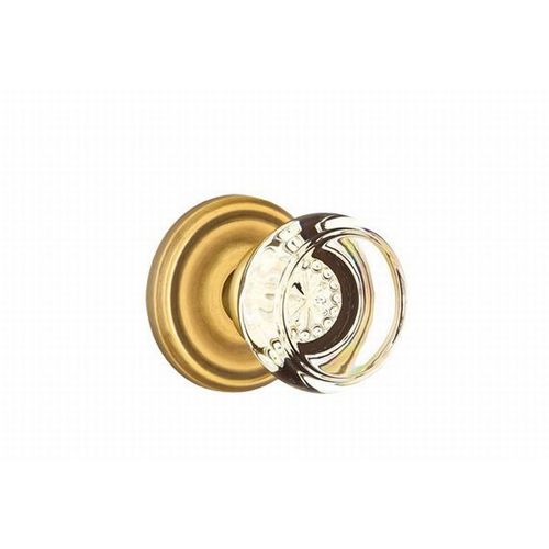 Georgetown Crystal Knob Dummy Pair With Regular Rose French Antique Brass Finish
