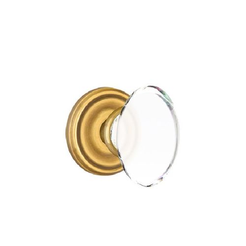 Hampton Crystal Knob Passage With Regular Rose French Antique Brass Finish
