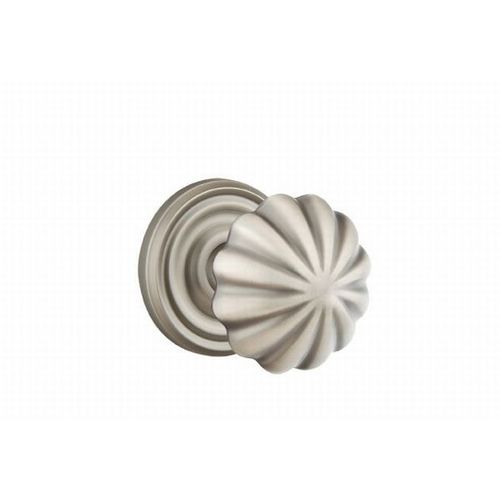 Melon Knob Dummy Pair With Regular Rose Antique Nickel Finish