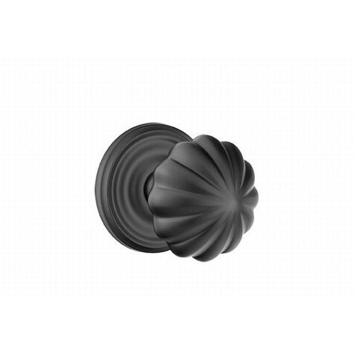 Melon Knob Dummy Pair With Regular Rose Flat Black Finish