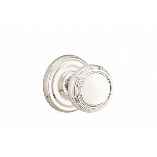 Norwich Knob Passage With Regular Rose Bright Nickel Finish