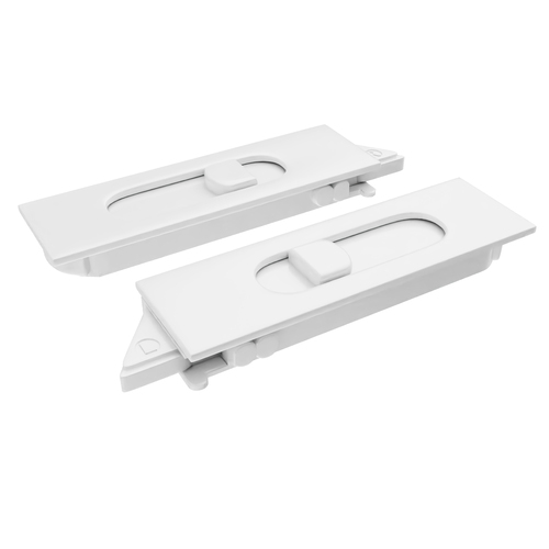 Brixwell 85-932RLH Silver Line Snap-In Tilt Latch 85 Series Pair Left and Right Set White