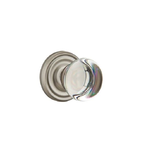 Providence Crystal Knob Clear Dummy Pair With Regular Rose Antique Nickel Finish