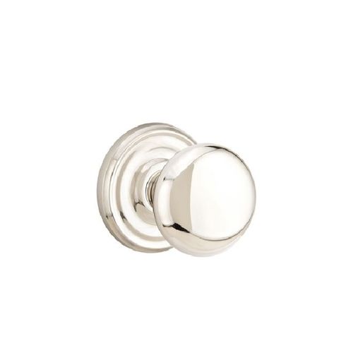 Providence Knob Dummy Pair With Regular Rose Bright Nickel Finish