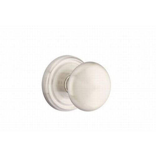 Providence Knob Passage With Regular Rose Satin Nickel Finish