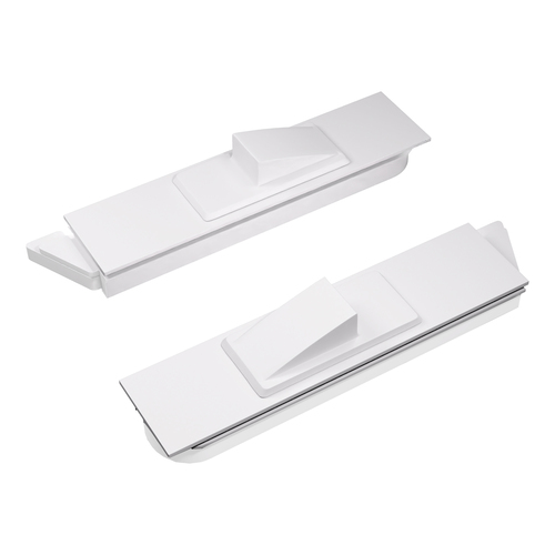 Silver Line Snap-In Tilt Latch Standard Nose Deluxe Actuator Left and Right Hand Set (Pair) White