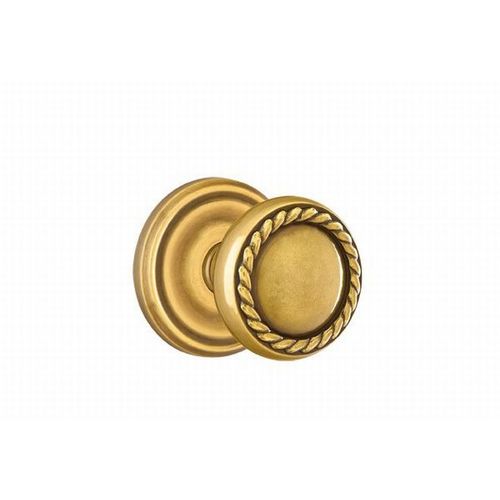 Rope Knob Dummy Pair With Regular Rose French Antique Brass Finish