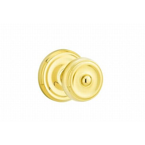 Waverly Knob Dummy Pair With Regular Rose Bright Brass Finish